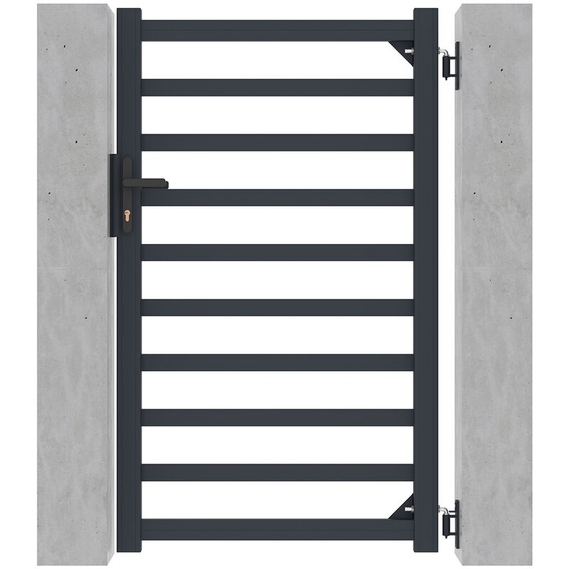 Portillon aluminium 1m antelao 100x160cm gris