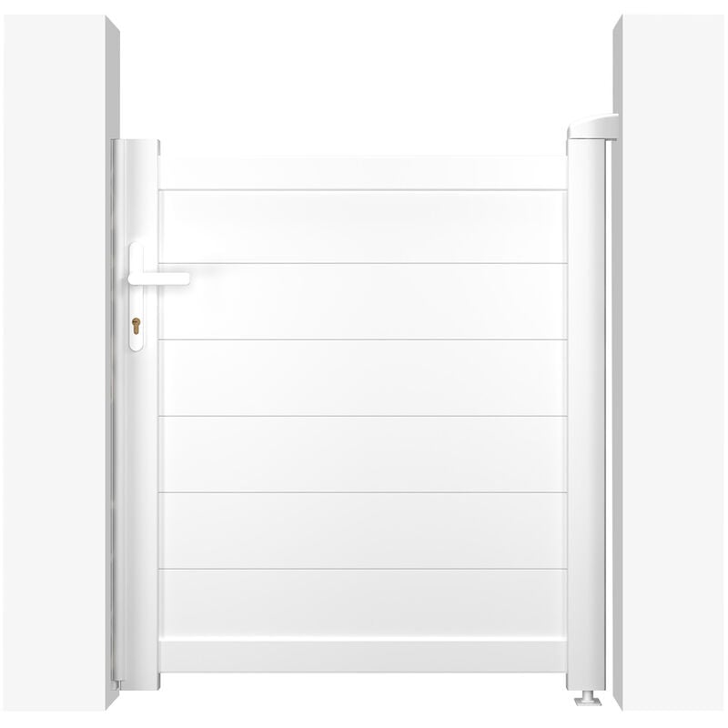 Portillon aluminium 1m eiger 100x115cm blanc