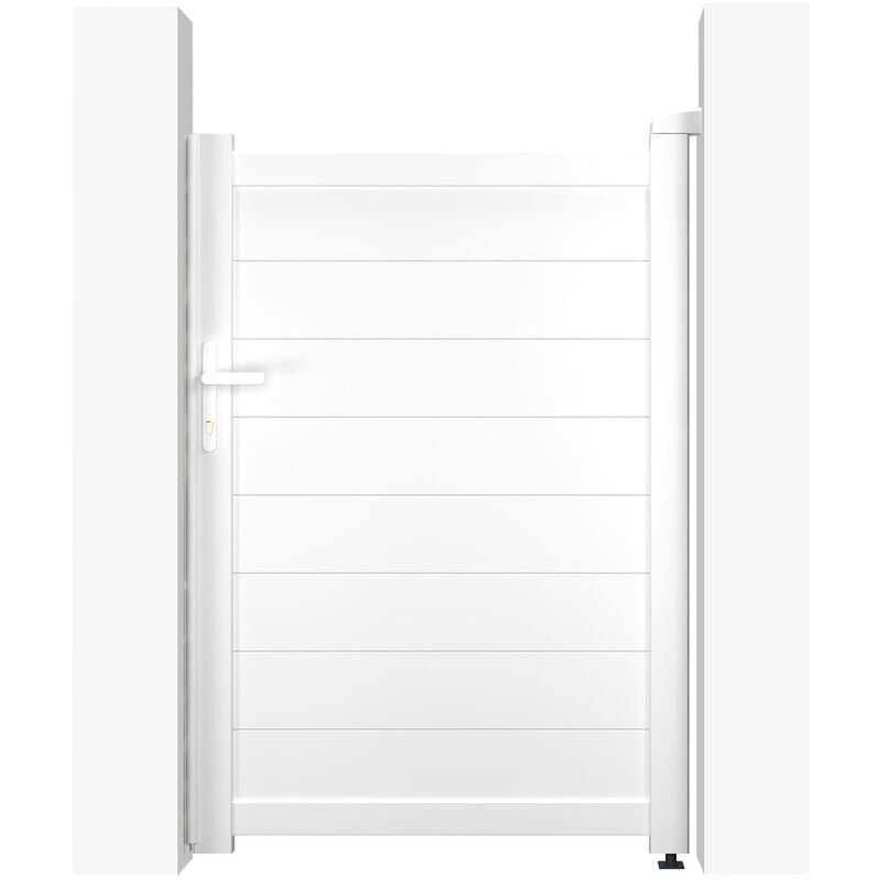 Portillon aluminium 1m eiger 100x140cm blanc