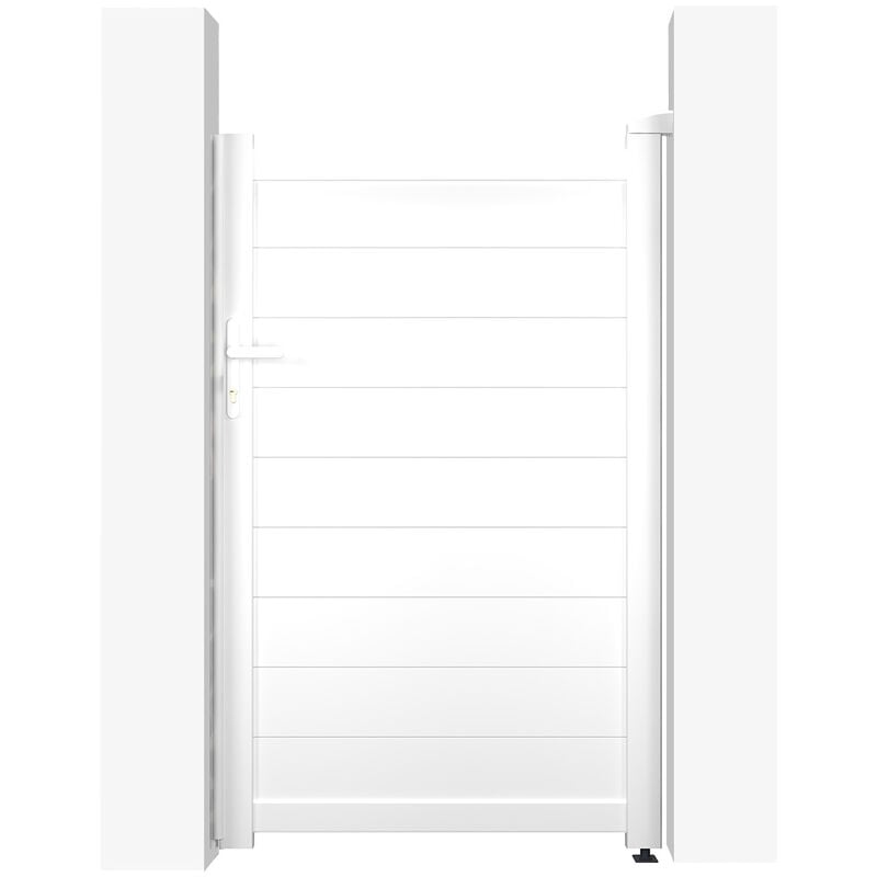Portillon aluminium 1m eiger 100x160cm blanc