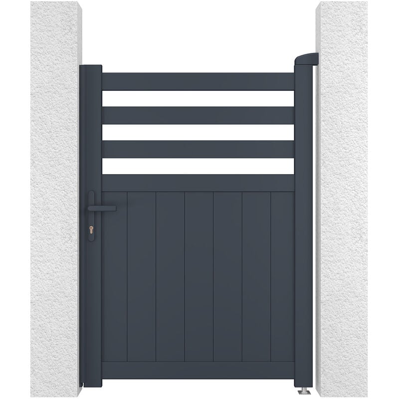 Portillon aluminium 1m nevis 100x140cm gris