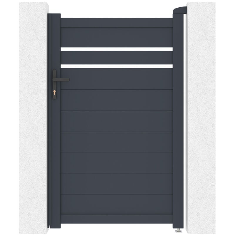 Portillon aluminium 1m cimone 100x160cm gris