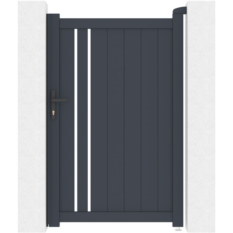 Portillon aluminium 1m giona 100x160cm gris