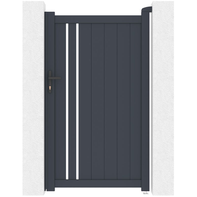 Portillon aluminium 1m giona 100x180cm gris