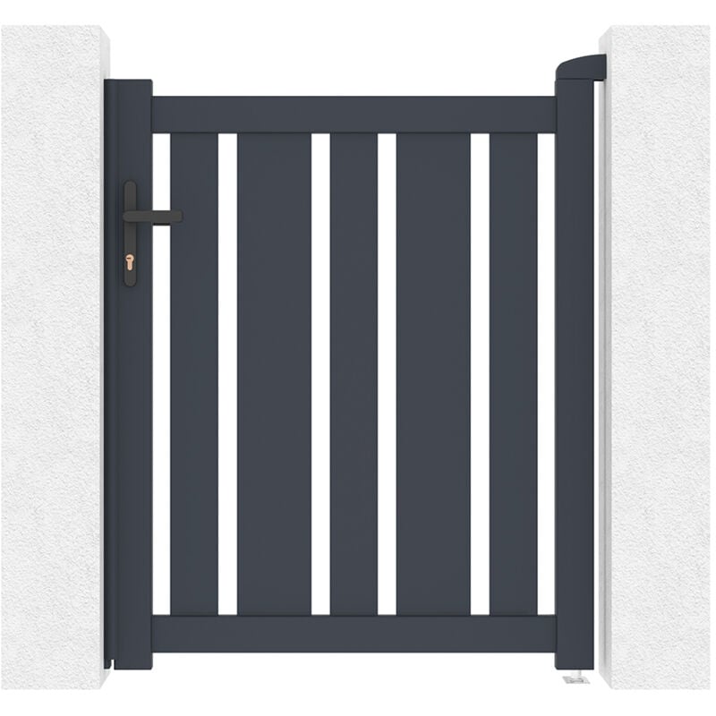 Portillon aluminium 1m veymont 100x120cm gris