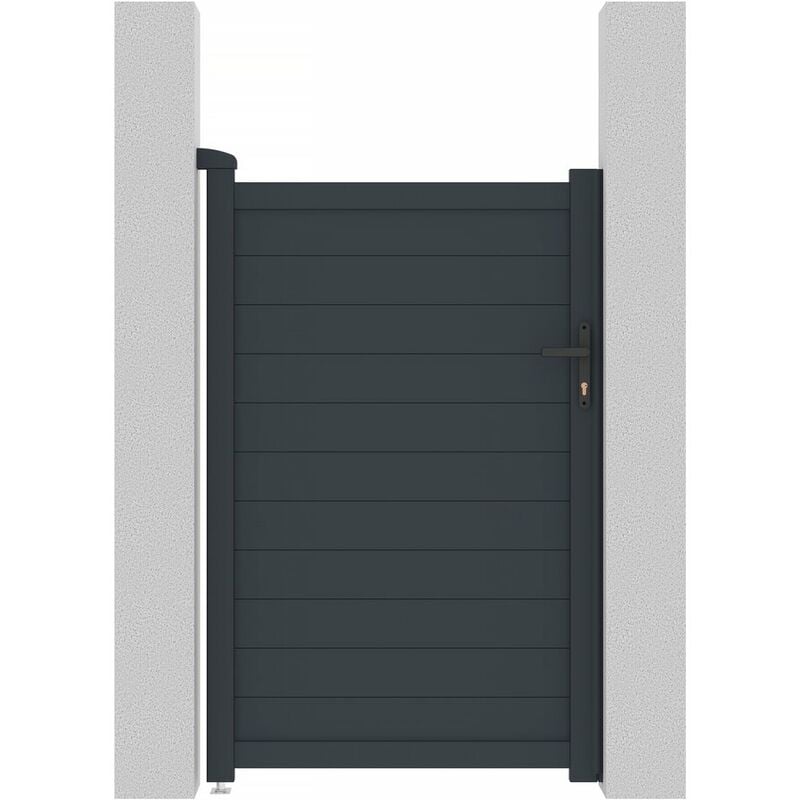 Portillon aluminium 'Marc' - 101.2 x 155.9 cm - Gris