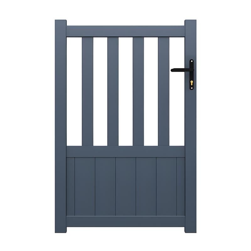 Portillon battant aluminium semi plein L104 x H148 cm anthracite tarnos ii