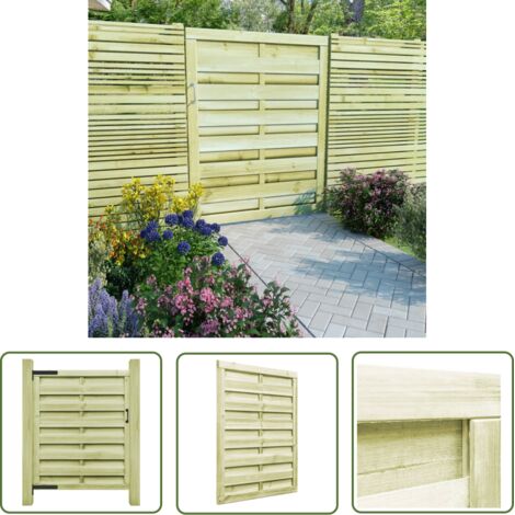 Portillon Bois de pin imprégné 100x125 cm Vert