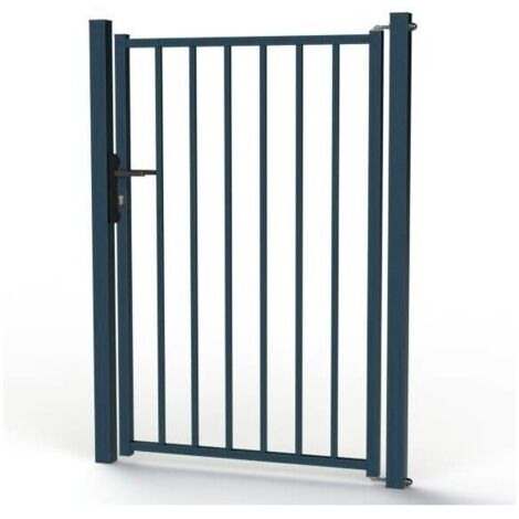 Portillon Clôture Barreaudé SECUR16-B2020 L1000 x H2000 Gris RAL7016