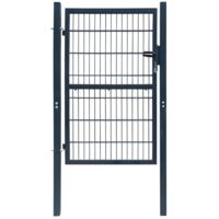 Portillon de jardin 2D (Single) Gris anthracite 106 x 210 cm