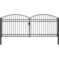 Festnight Portillon de Jardin Double Noir