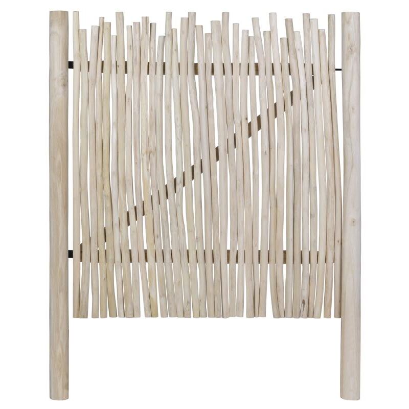 Portillon en bois de teck - L117 x H120 cm colori naturel clair - edana