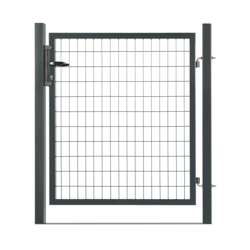 Portillon grillagé en acier galvanisé maille 100 x 50 l 1m20 x h 1m20 Gris anthracite