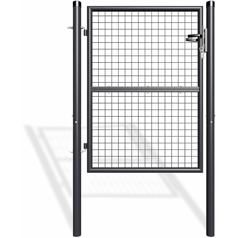 Portillon grillagé 1m olga 100x130cm gris