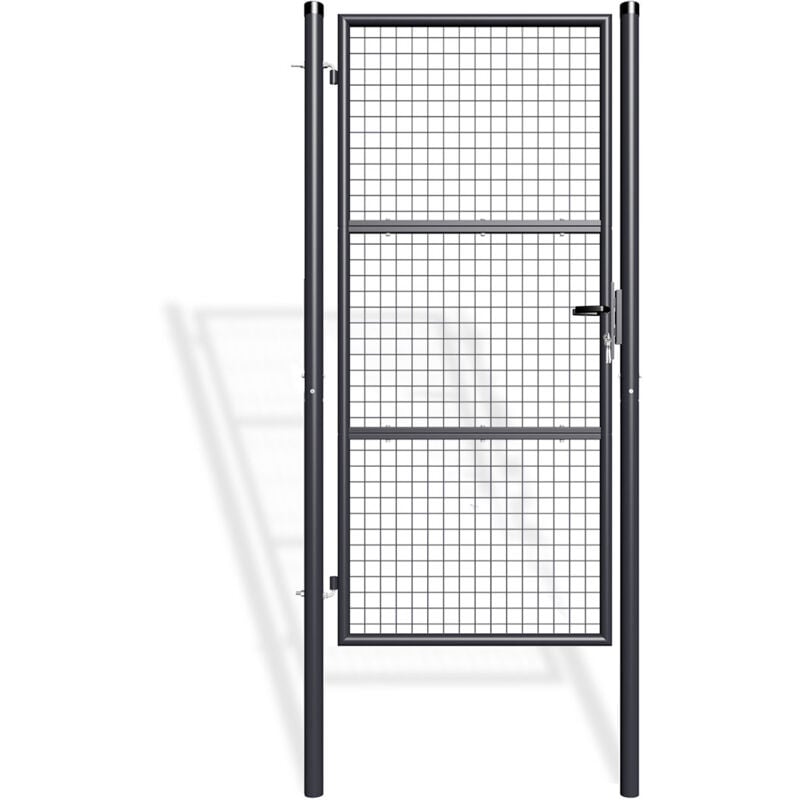 Portillon grillagé 1m olga 100x200cm gris