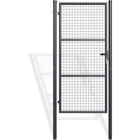 CASANOOV Portillon grillagé 1m OLGA 100x200cm GRIS