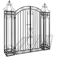 Portillon ornemental de jardin Fer forgé 122 x 20,5 x 134 cm