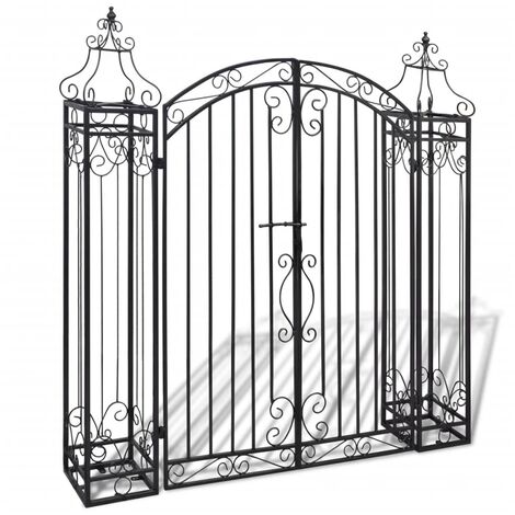 Portillon ornemental de jardin Fer forgé 122 x 20,5x134