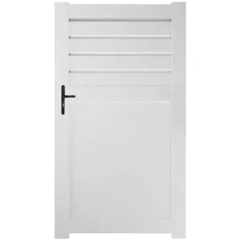 Gefradis - Portillon pvc blanc arras L100 x H180 cm - Poignée à gauche