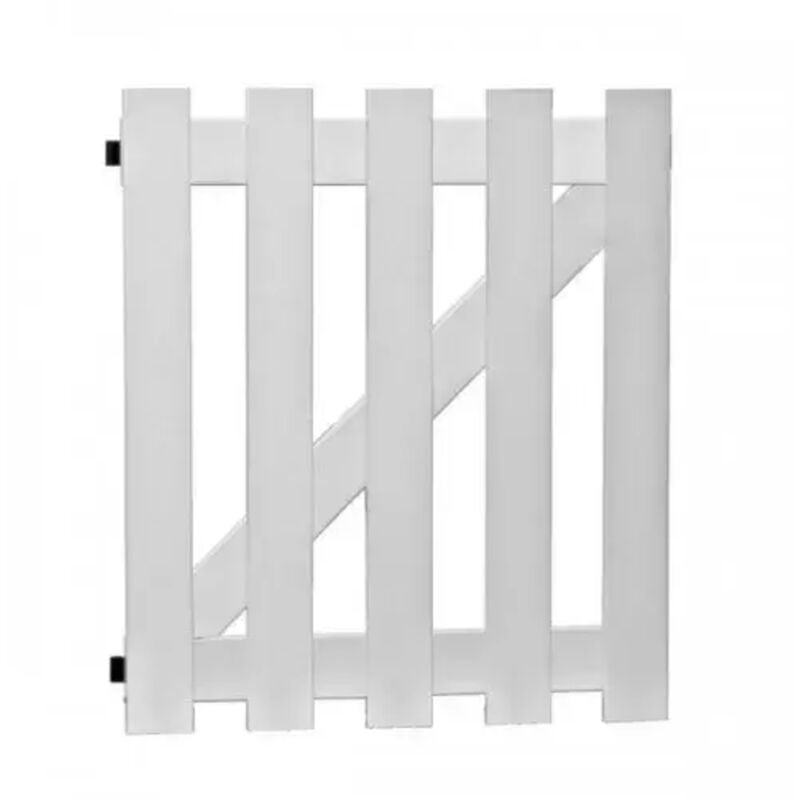 Portillon pvc blanc soulac L100 x H115 - Verrou intérieur gauche
