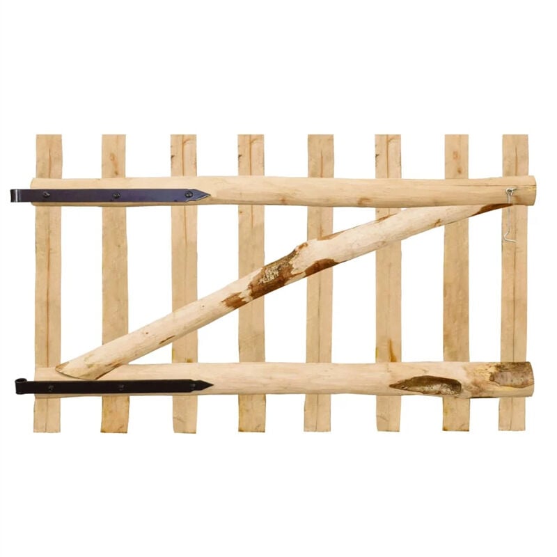 Fimei - Portillon simple de clôture Bois de noisetier 100 x 60 cm