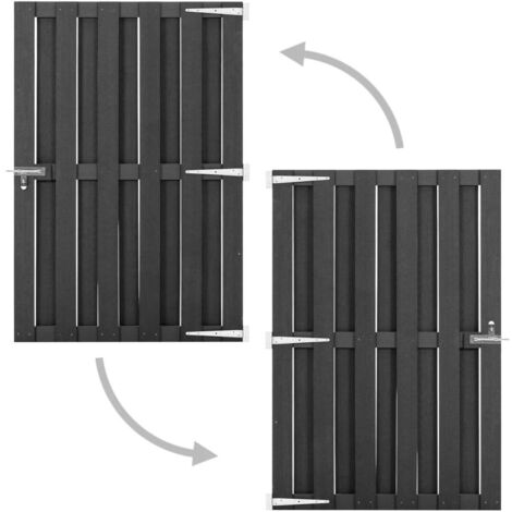 Portillon WPC 100x150 cm Gris