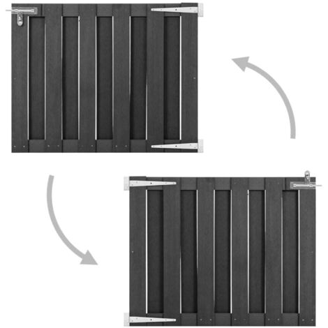 Portillon WPC 100x80 cm Gris