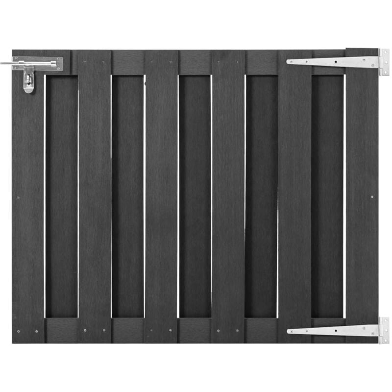 Portillon wpc Porte Portillon Portail de jardin 100x80 cm Gris 16948