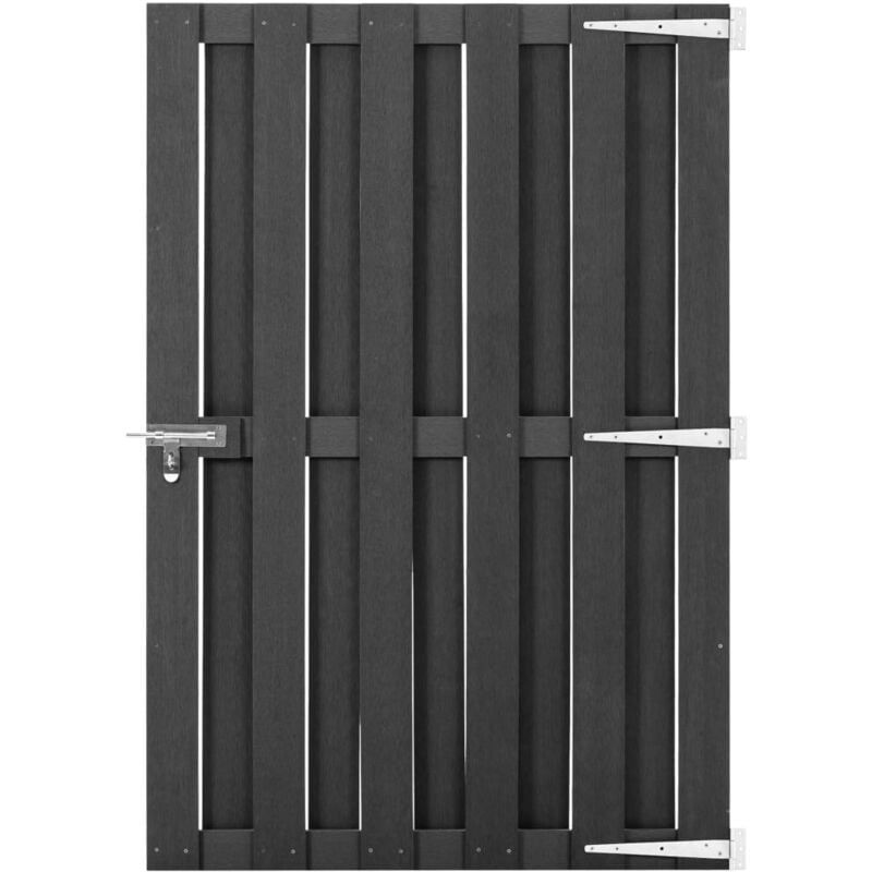 Portillon,Portail de jardin wpc 100x150 cm Gris CFW40241
