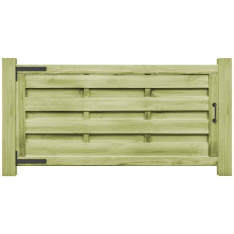 Portillons 2 pcs Bois de pin imprégné 150x75 cm Vert