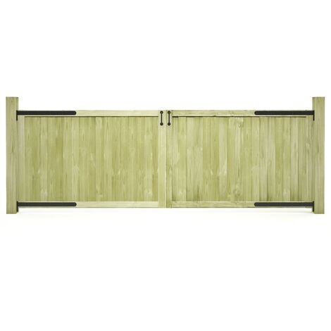 Portillons de jardin 2 pcs Bois de pin imprégné 300x100 cm vidaXL