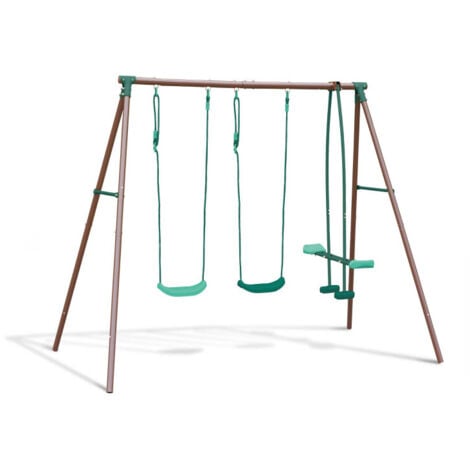 SOULET Portique 3 agrès en métal avec face à face MALO MENTHE