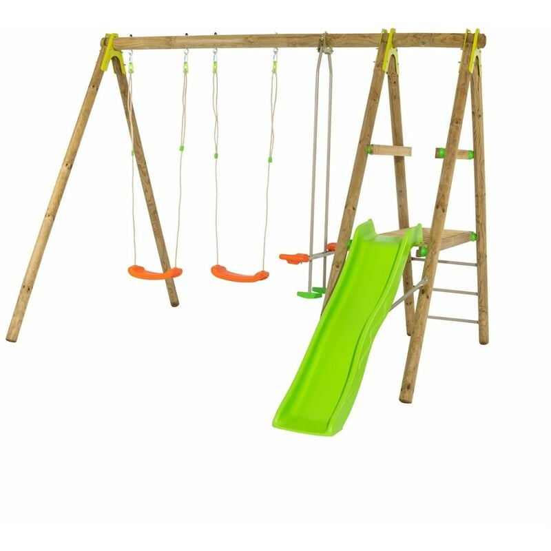 Balançoire en bois 2,30 m Topwood tutti - 6 enfants