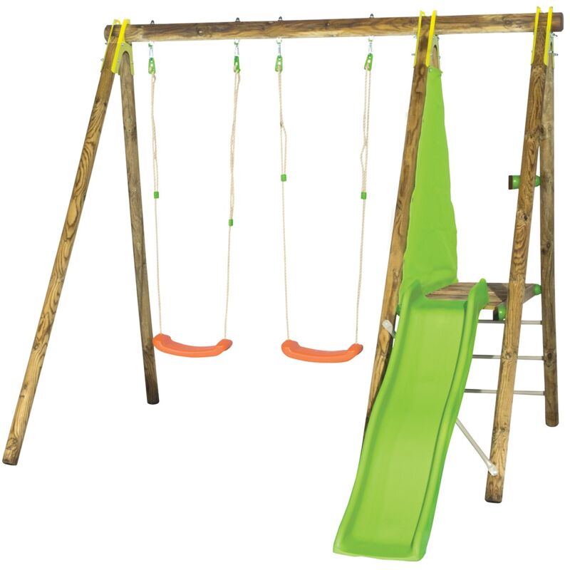 Balançoire en bois 2,30 m Topwood DANI - 4 enfants