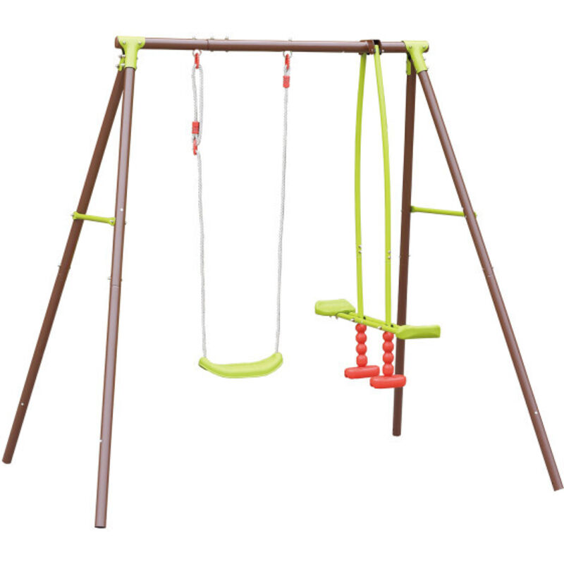 Balançoire en métal 2 agrès Malo 1B1V