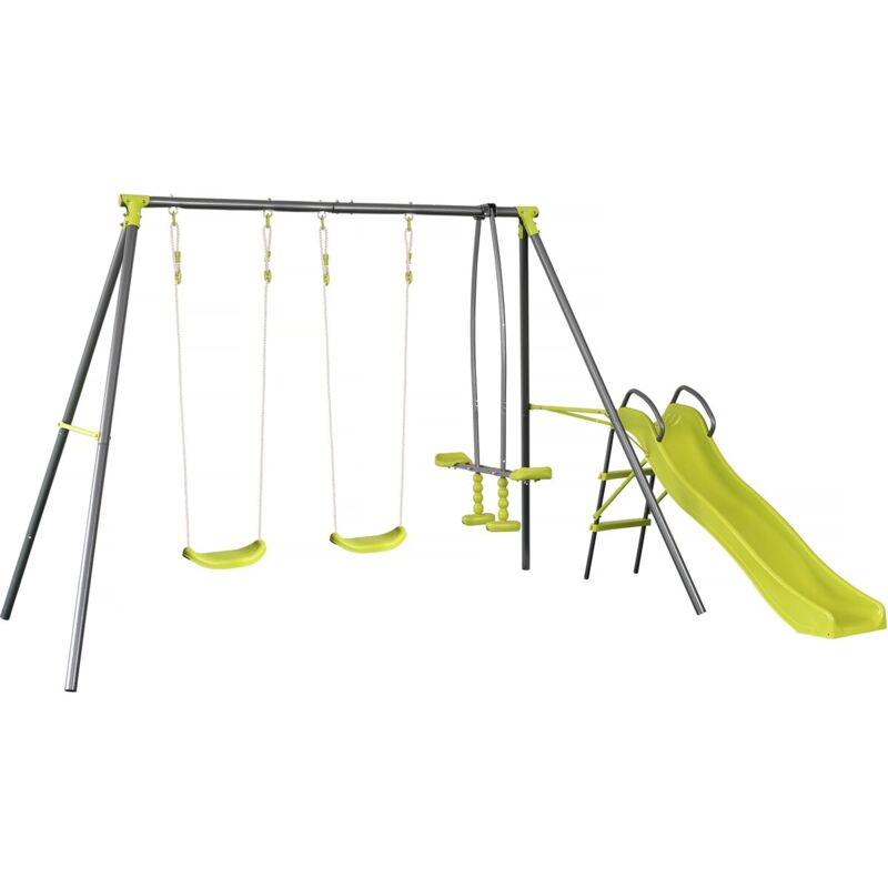 Habitat Et Jardin - Portique en métal 'Enzo ii ' avec 4 agrès - 315 x 225 x 195 cm