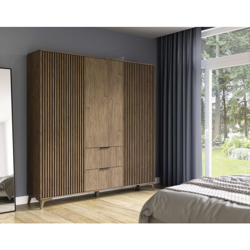 Portmore - armoire - bois - 185x192 cm - bois
