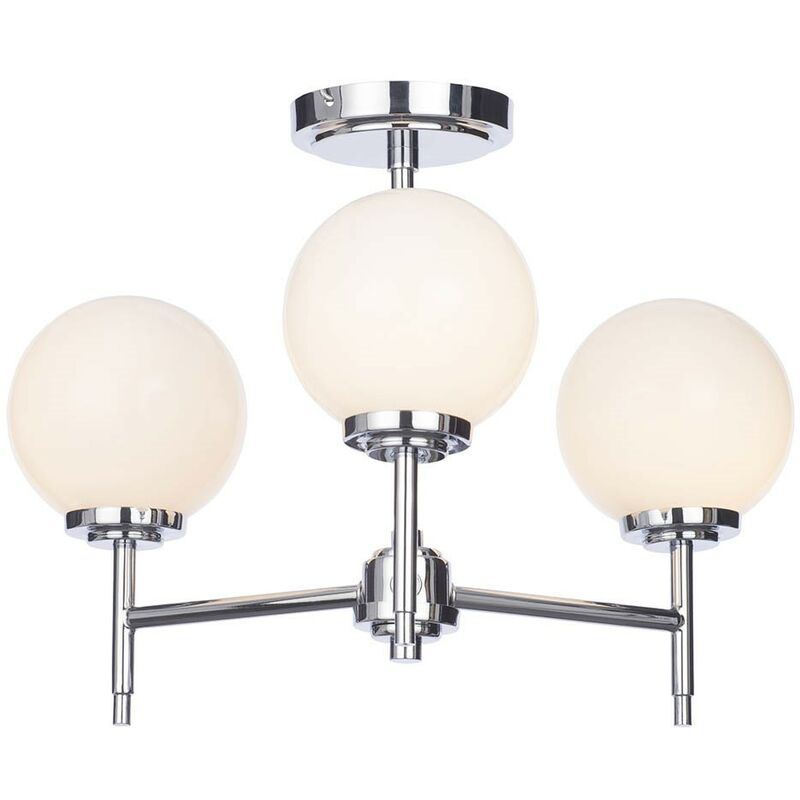 Porto 3 Light Semi Flush Ceiling Fitting Spa31307chr