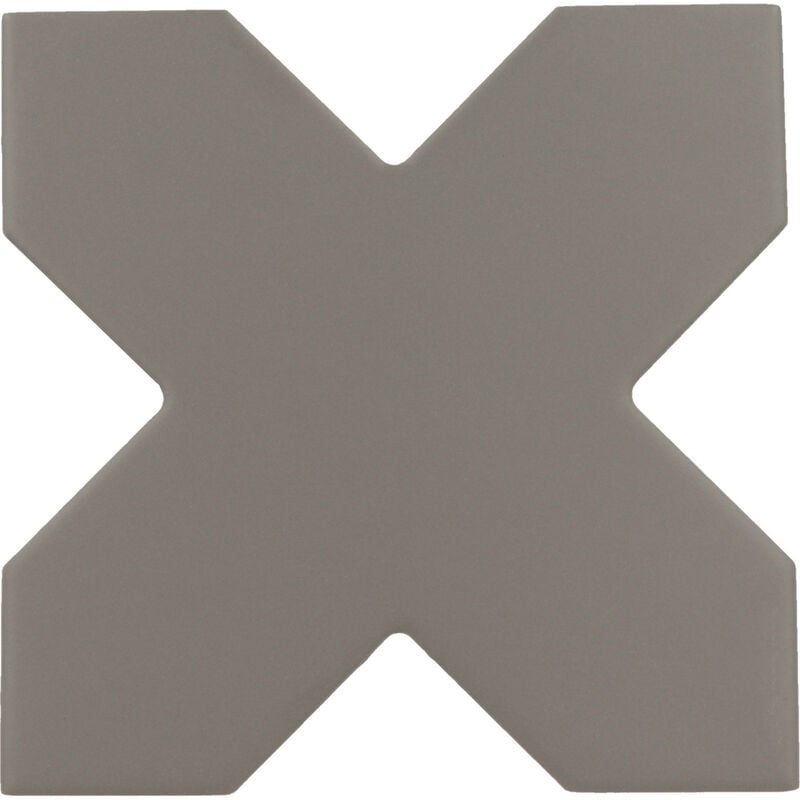 Carrelage sol / mur forme croix noir 12X12 cm porto cross black (vendu par boite de 0,49m2)