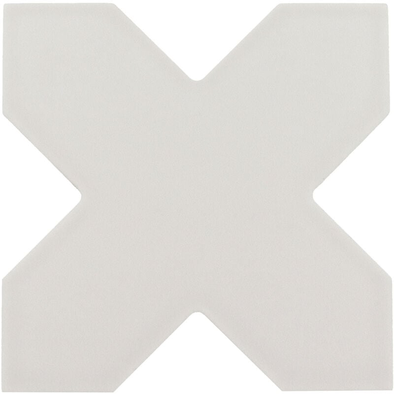 Carrelage sol / mur forme croix gris 12X12 cm porto cross oxford gray (vendu par boite de 0,49m2)