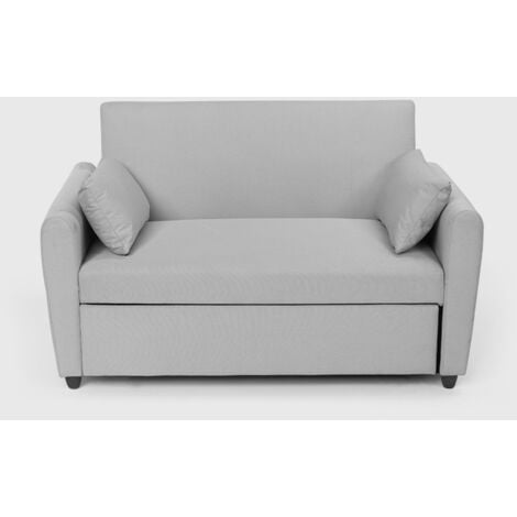 MODUS SOFÀ Porto Rico Ausziehbares 2-Sitzer-Schlafsofa, modernes Design aus Stoff - Grau