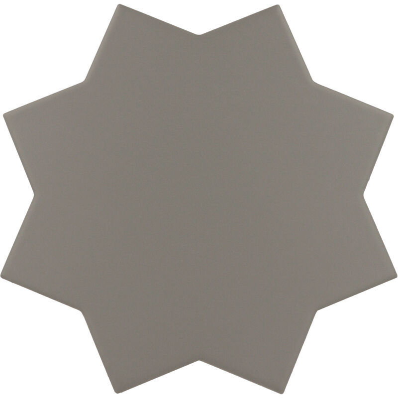 Carrelage sol / mur forme étoile noir 16,8x16,8 cm porto star black (vendu par boite de 0,49m2)