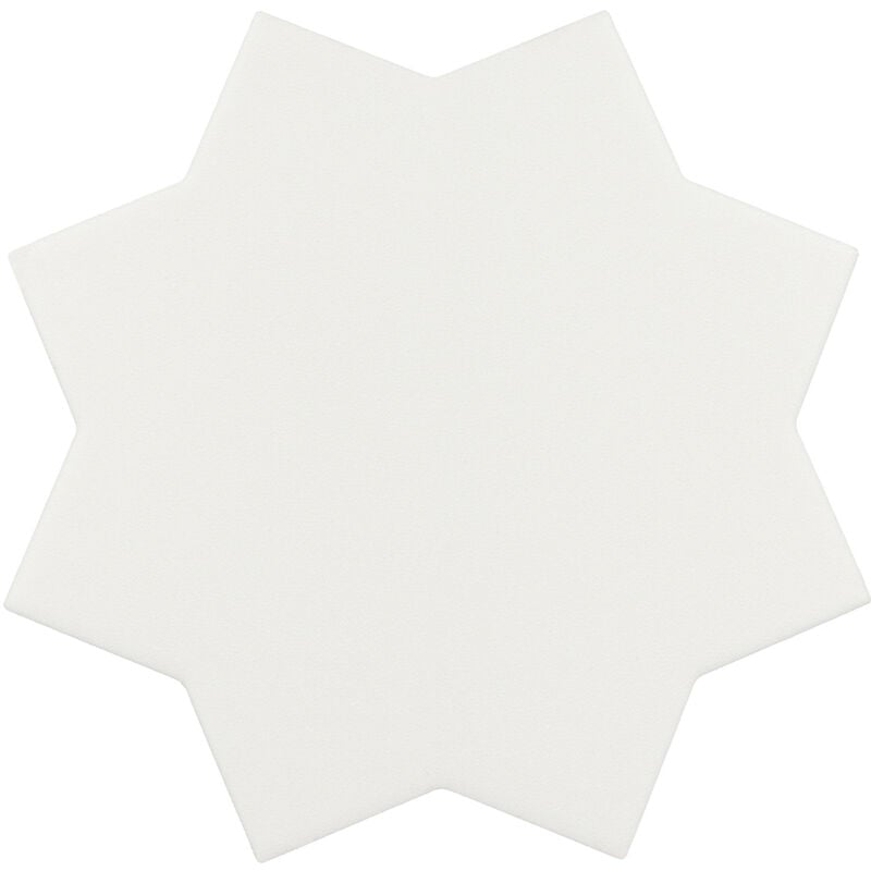 Carrelage sol / mur forme étoile blanc 16,8x16,8 cm porto star white (vendu par boite de 0,49m2)