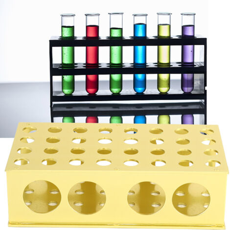 Portoir de laboratoire en acier inoxydable pour tubes à essai, support multi-trous
