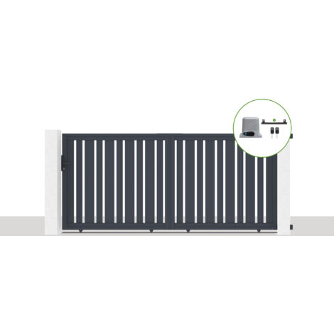 Portón corredero eléctrico 3,5x1,6m motorización VEYMONT + RANGER C300