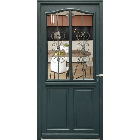 GD MENUISERIES Portoncino d'ingresso in legno Exo modello 'Sabrina' 215X90 a sinistra