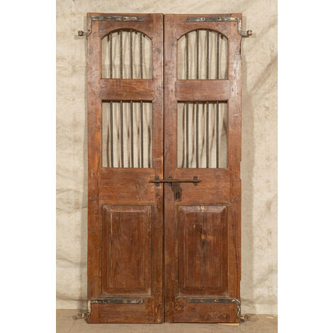 Binario per Porta Scorrevole Doppia 244cm Kit Porta Scorrevole Nera per 2  Porte Scorrevoli Interno Esterno Muro 61cm Larga, Centrale Ruota I-forma :  : Fai da te