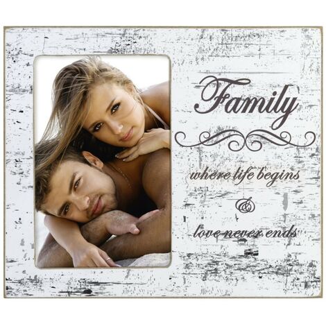 Portrait Bilderrahmen Family Weiß 10x15cm