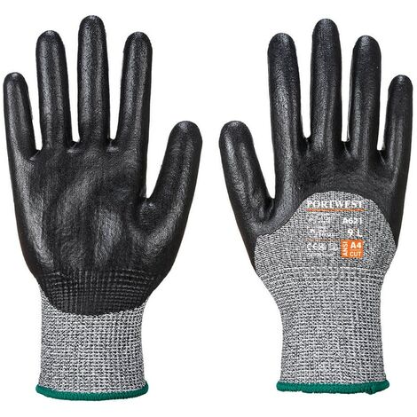 Portwest Cut 5 3/4 Nitrile Foam Glove - Black  - Large - A621