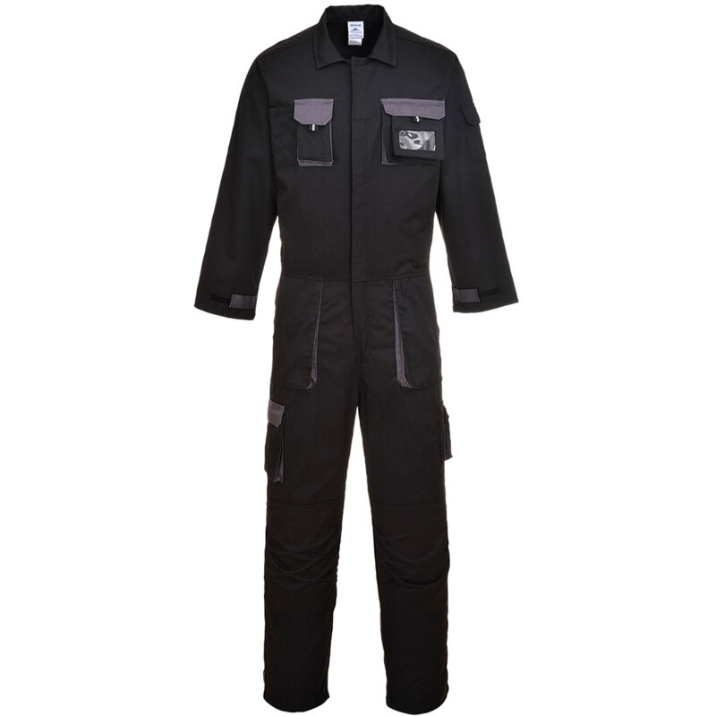 Portwest Texo Overall Kontrastfarbe, Schwarz Größe M - Portwest